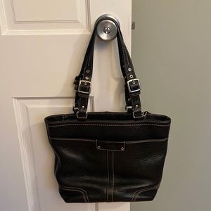 COPY - Coach Hamilton Black Pebbled Leather Collection Tote Shoulder Bag